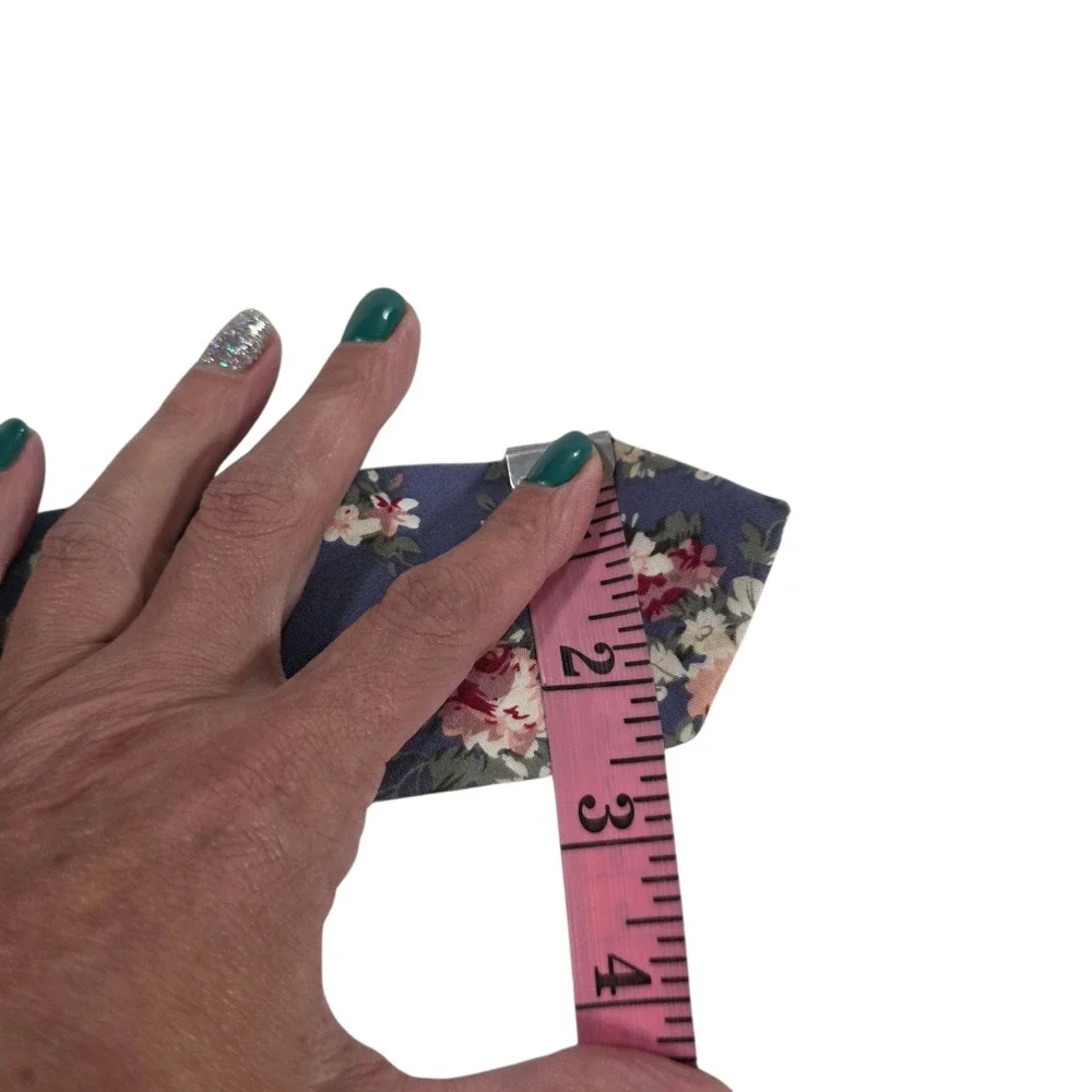 NM Nicks Mens‎ Necktie Blue Cotton Skinny Floral Pattern Handmade Novelty Casual